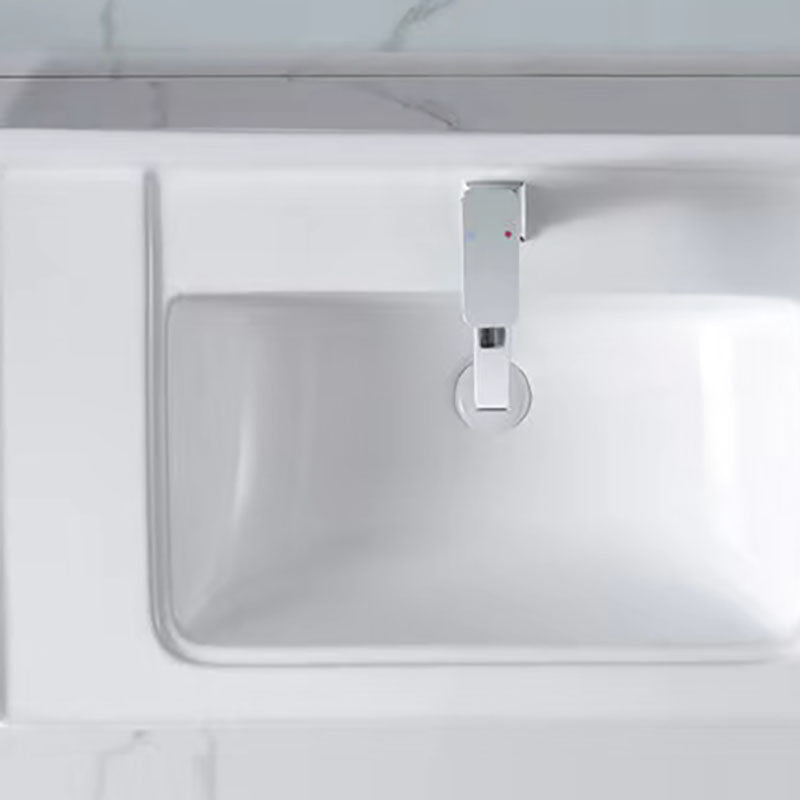 Modern Drop-in Bathroom Sink Porcelain with Overflow Basin Sink(Not Included Faucet) Clearhalo 'Bathroom Remodel & Bathroom Fixtures' 'Bathroom Sinks & Faucet Components' 'Bathroom Sinks' 'bathroom_sink' 'Home Improvement' 'home_improvement' 'home_improvement_bathroom_sink' 7300234