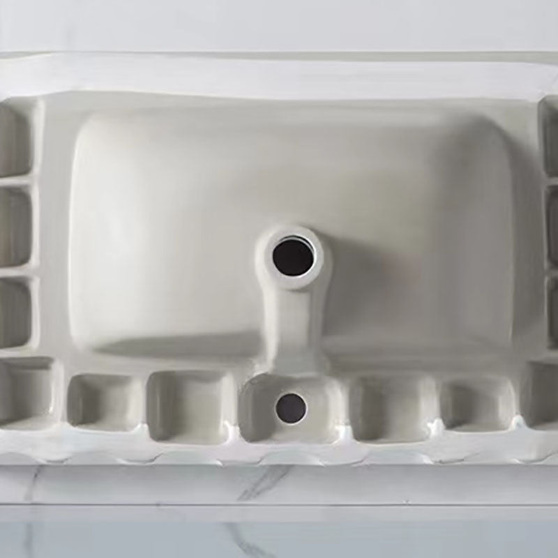 Modern Drop-in Bathroom Sink Porcelain with Overflow Basin Sink(Not Included Faucet) Clearhalo 'Bathroom Remodel & Bathroom Fixtures' 'Bathroom Sinks & Faucet Components' 'Bathroom Sinks' 'bathroom_sink' 'Home Improvement' 'home_improvement' 'home_improvement_bathroom_sink' 7300235