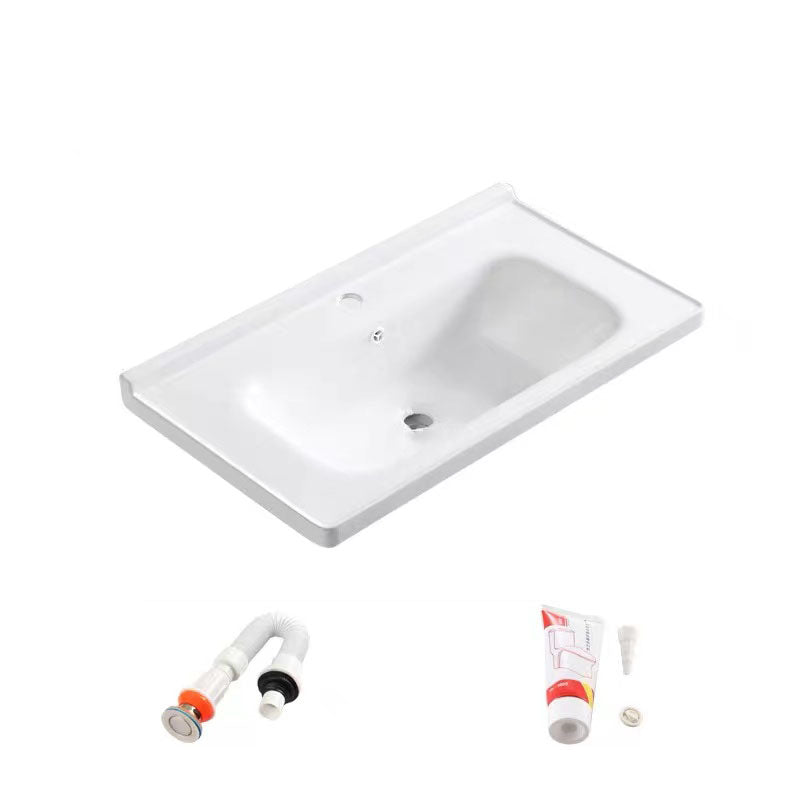Modern Drop-in Bathroom Sink Porcelain with Overflow Basin Sink(Not Included Faucet) 36"L x 20"W x 9"H Clearhalo 'Bathroom Remodel & Bathroom Fixtures' 'Bathroom Sinks & Faucet Components' 'Bathroom Sinks' 'bathroom_sink' 'Home Improvement' 'home_improvement' 'home_improvement_bathroom_sink' 7300244
