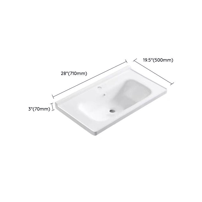 Modern Drop-in Bathroom Sink Porcelain with Overflow Basin Sink(Not Included Faucet) Clearhalo 'Bathroom Remodel & Bathroom Fixtures' 'Bathroom Sinks & Faucet Components' 'Bathroom Sinks' 'bathroom_sink' 'Home Improvement' 'home_improvement' 'home_improvement_bathroom_sink' 7300261