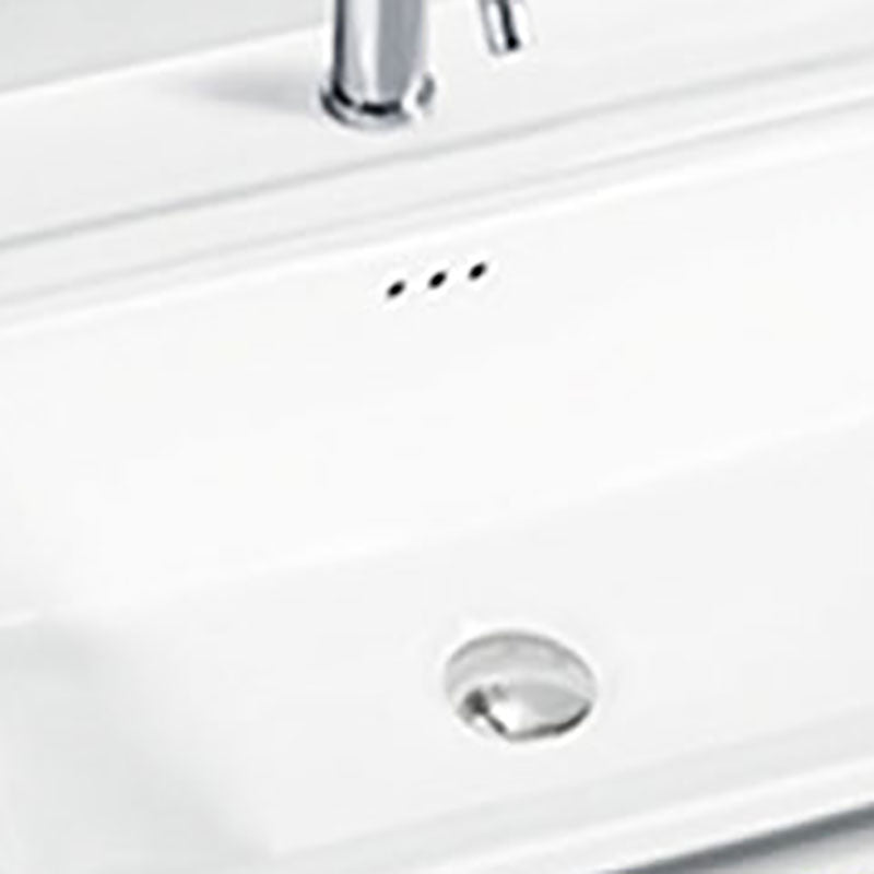Modern Drop-in Bathroom Sink Porcelain Left Basin Bathroom Sink(Not Included Faucet) Clearhalo 'Bathroom Remodel & Bathroom Fixtures' 'Bathroom Sinks & Faucet Components' 'Bathroom Sinks' 'bathroom_sink' 'Home Improvement' 'home_improvement' 'home_improvement_bathroom_sink' 7300272