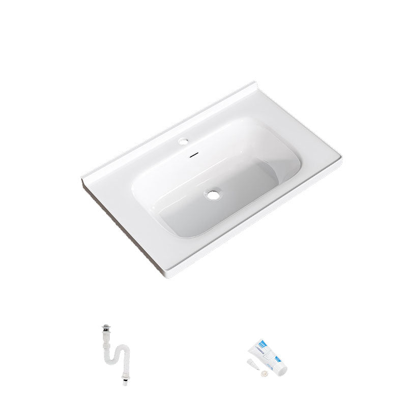 Modern Basin Sink Porcelain with Overflow Drop-in Bathroom Sink(Not Included Faucet) 32"L x 20"W x 9"H Clearhalo 'Bathroom Remodel & Bathroom Fixtures' 'Bathroom Sinks & Faucet Components' 'Bathroom Sinks' 'bathroom_sink' 'Home Improvement' 'home_improvement' 'home_improvement_bathroom_sink' 7300320