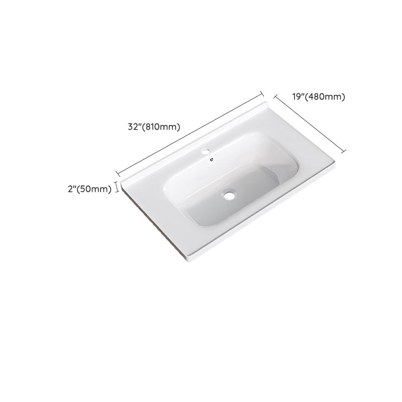 Modern Basin Sink Porcelain with Overflow Drop-in Bathroom Sink(Not Included Faucet) Clearhalo 'Bathroom Remodel & Bathroom Fixtures' 'Bathroom Sinks & Faucet Components' 'Bathroom Sinks' 'bathroom_sink' 'Home Improvement' 'home_improvement' 'home_improvement_bathroom_sink' 7300334