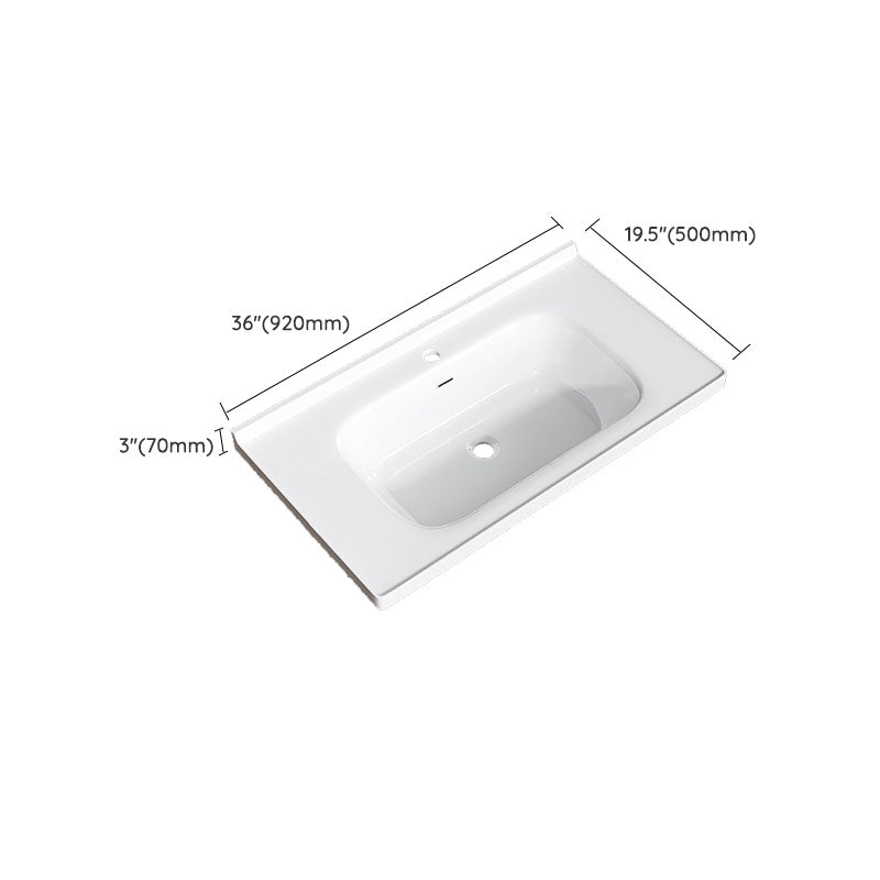 Modern Basin Sink Porcelain with Overflow Drop-in Bathroom Sink(Not Included Faucet) Clearhalo 'Bathroom Remodel & Bathroom Fixtures' 'Bathroom Sinks & Faucet Components' 'Bathroom Sinks' 'bathroom_sink' 'Home Improvement' 'home_improvement' 'home_improvement_bathroom_sink' 7300340