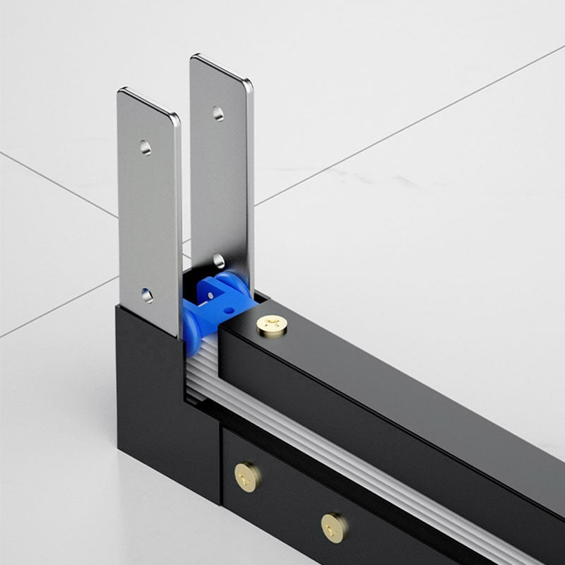 Square Corner Aluminum Frame Shower Enclosure with Double Door Handles Clearhalo 'Bathroom Remodel & Bathroom Fixtures' 'Home Improvement' 'home_improvement' 'home_improvement_shower_stalls_enclosures' 'Shower Stalls & Enclosures' 'shower_stalls_enclosures' 'Showers & Bathtubs' 7300492