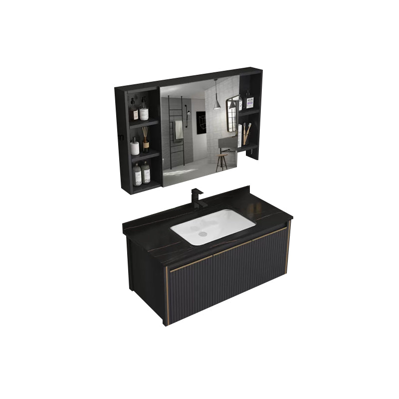Wall Mount Bathroom Sink Vanity Modern Faucet Included Bathroom Vanity Set Vanity & Faucet & Mirror Cabinet Stone Clearhalo 'Bathroom Remodel & Bathroom Fixtures' 'Bathroom Vanities' 'bathroom_vanities' 'Home Improvement' 'home_improvement' 'home_improvement_bathroom_vanities' 7302111