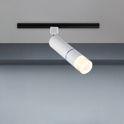 Tube Clothing Store Semi Flush Aluminium LED Modern Rotatable Flush Mount Lighting in White/Pink/Blue White Clearhalo 'Ceiling Lights' 'Close To Ceiling Lights' 'Close to ceiling' 'Semi-flushmount' Lighting' 730307