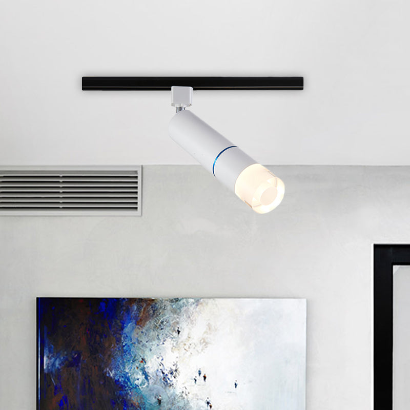 Tube Clothing Store Semi Flush Aluminium LED Modern Rotatable Flush Mount Lighting in White/Pink/Blue Clearhalo 'Ceiling Lights' 'Close To Ceiling Lights' 'Close to ceiling' 'Semi-flushmount' Lighting' 730308