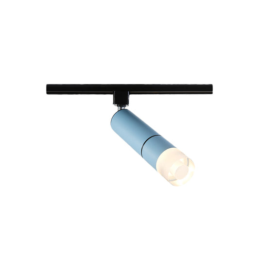 Tube Clothing Store Semi Flush Aluminium LED Modern Rotatable Flush Mount Lighting in White/Pink/Blue Clearhalo 'Ceiling Lights' 'Close To Ceiling Lights' 'Close to ceiling' 'Semi-flushmount' Lighting' 730315