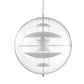 Clear Acrylic Ball Hanging Ceiling Light Modernist 1-Head Suspension Lamp with White/Gold/Silver Disc Deco Inside Clearhalo 'Ceiling Lights' 'Modern Pendants' 'Modern' 'Pendant Lights' 'Pendants' Lighting' 730351