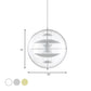Clear Acrylic Ball Hanging Ceiling Light Modernist 1-Head Suspension Lamp with White/Gold/Silver Disc Deco Inside Clearhalo 'Ceiling Lights' 'Modern Pendants' 'Modern' 'Pendant Lights' 'Pendants' Lighting' 730352