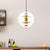 Clear Acrylic Ball Hanging Ceiling Light Modernist 1-Head Suspension Lamp with White/Gold/Silver Disc Deco Inside Gold Clearhalo 'Ceiling Lights' 'Modern Pendants' 'Modern' 'Pendant Lights' 'Pendants' Lighting' 730356