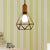 Industrial Saucer/Polygon/Diamond Pendant Lighting Fixture 1 Head Metal and Wood Ceiling Light with Cage Shade in Black Black Diamond Clearhalo 'Art Deco Pendants' 'Black' 'Cast Iron' 'Ceiling Lights' 'Ceramic' 'Crystal' 'Industrial Pendants' 'Industrial' 'Metal' 'Middle Century Pendants' 'Pendant Lights' 'Pendants' 'Rustic Pendants' 'Tiffany' Lighting' 730432
