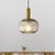 1 Bulb Bedside Pendant Post Modern Brass Hanging Lighting with Faceted Smoke Gray Glass Shade Smoke Gray Clearhalo 'Ceiling Lights' 'Modern Pendants' 'Modern' 'Pendant Lights' 'Pendants' Lighting' 730470