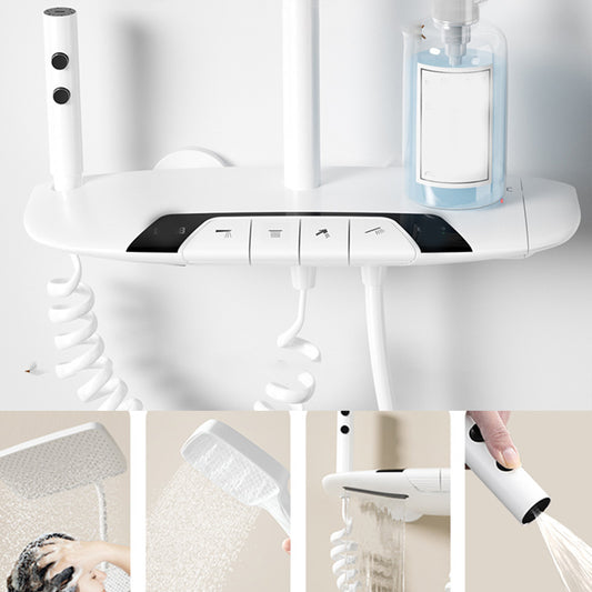 Modern Shower System Solid Color Thermostatic Bath Tub and Shower Head Set Clearhalo 'Bathroom Remodel & Bathroom Fixtures' 'Home Improvement' 'home_improvement' 'home_improvement_shower_faucets' 'Shower Faucets & Systems' 'shower_faucets' 'Showers & Bathtubs Plumbing' 'Showers & Bathtubs' 7305150