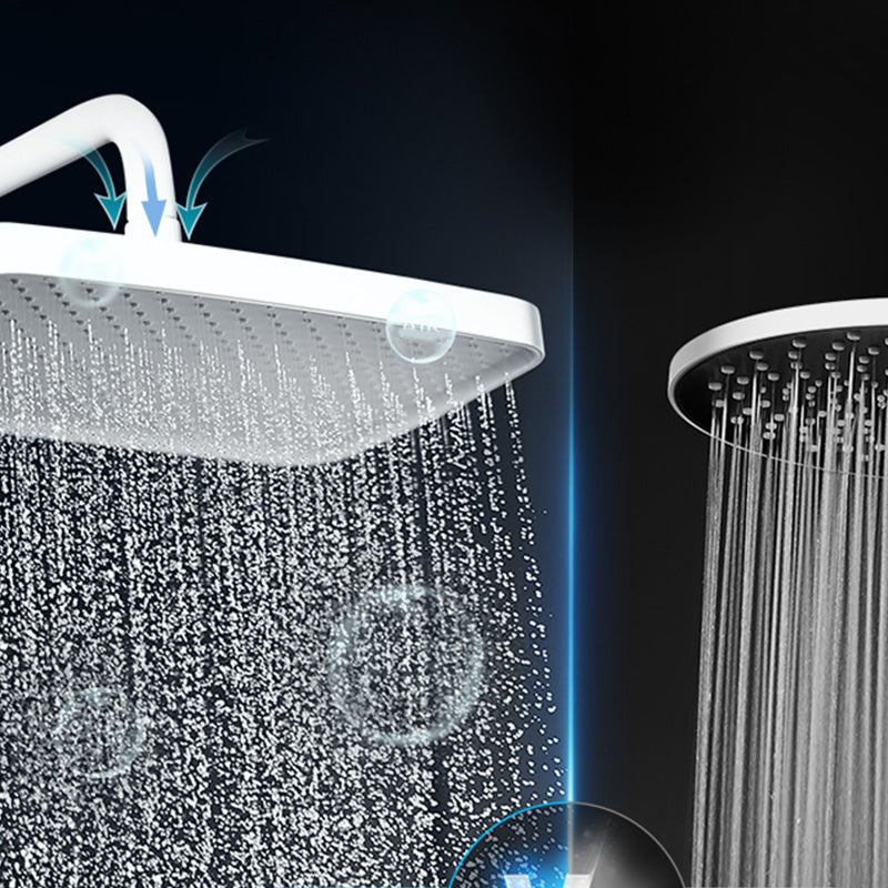 Modern Shower System Solid Color Thermostatic Bath Tub and Shower Head Set Clearhalo 'Bathroom Remodel & Bathroom Fixtures' 'Home Improvement' 'home_improvement' 'home_improvement_shower_faucets' 'Shower Faucets & Systems' 'shower_faucets' 'Showers & Bathtubs Plumbing' 'Showers & Bathtubs' 7305153