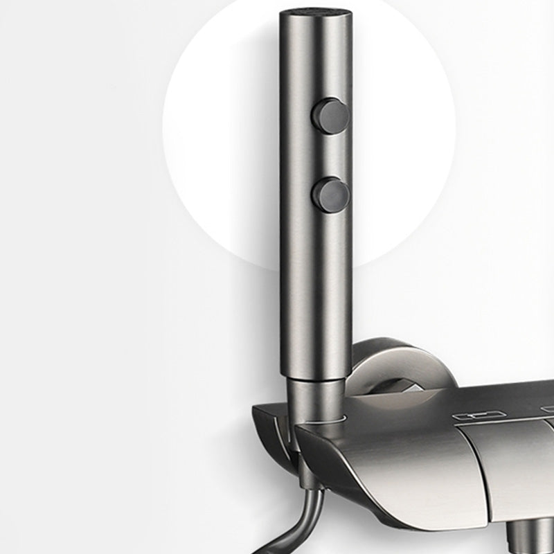 Modern Plain Shower System Slide Bar Included Shower Head Combo Clearhalo 'Bathroom Remodel & Bathroom Fixtures' 'Home Improvement' 'home_improvement' 'home_improvement_shower_faucets' 'Shower Faucets & Systems' 'shower_faucets' 'Showers & Bathtubs Plumbing' 'Showers & Bathtubs' 7305161