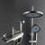 Modern Thermostatic Shower Combo Slide Bar Valve Included Shower System Dark Gray Temperature Control Clearhalo 'Bathroom Remodel & Bathroom Fixtures' 'Home Improvement' 'home_improvement' 'home_improvement_shower_faucets' 'Shower Faucets & Systems' 'shower_faucets' 'Showers & Bathtubs Plumbing' 'Showers & Bathtubs' 7305169