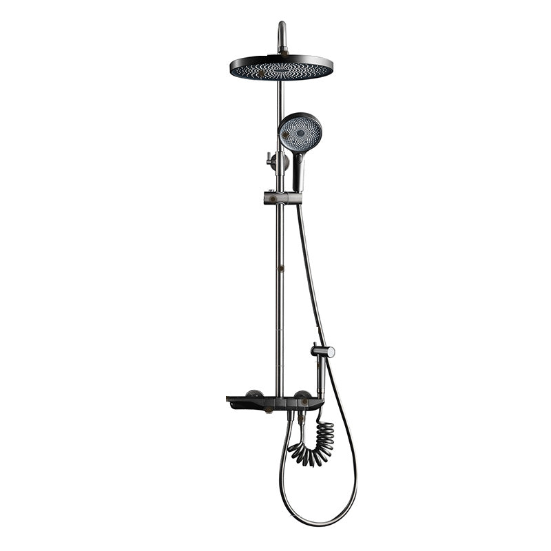 Modern Thermostatic Shower Combo Slide Bar Valve Included Shower System Clearhalo 'Bathroom Remodel & Bathroom Fixtures' 'Home Improvement' 'home_improvement' 'home_improvement_shower_faucets' 'Shower Faucets & Systems' 'shower_faucets' 'Showers & Bathtubs Plumbing' 'Showers & Bathtubs' 7305174