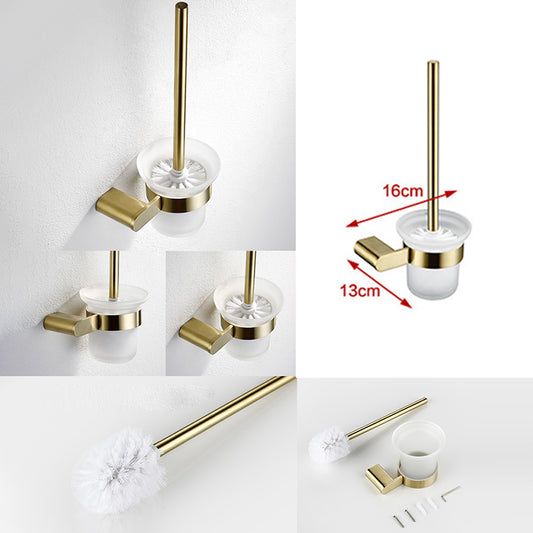 Brushed Brass Metal Bathroom Accessory As Individual Or As a Set Clearhalo 'Bathroom Hardware Sets' 'Bathroom Hardware' 'Bathroom Remodel & Bathroom Fixtures' 'bathroom_hardware_sets' 'Home Improvement' 'home_improvement' 'home_improvement_bathroom_hardware_sets' 7305347