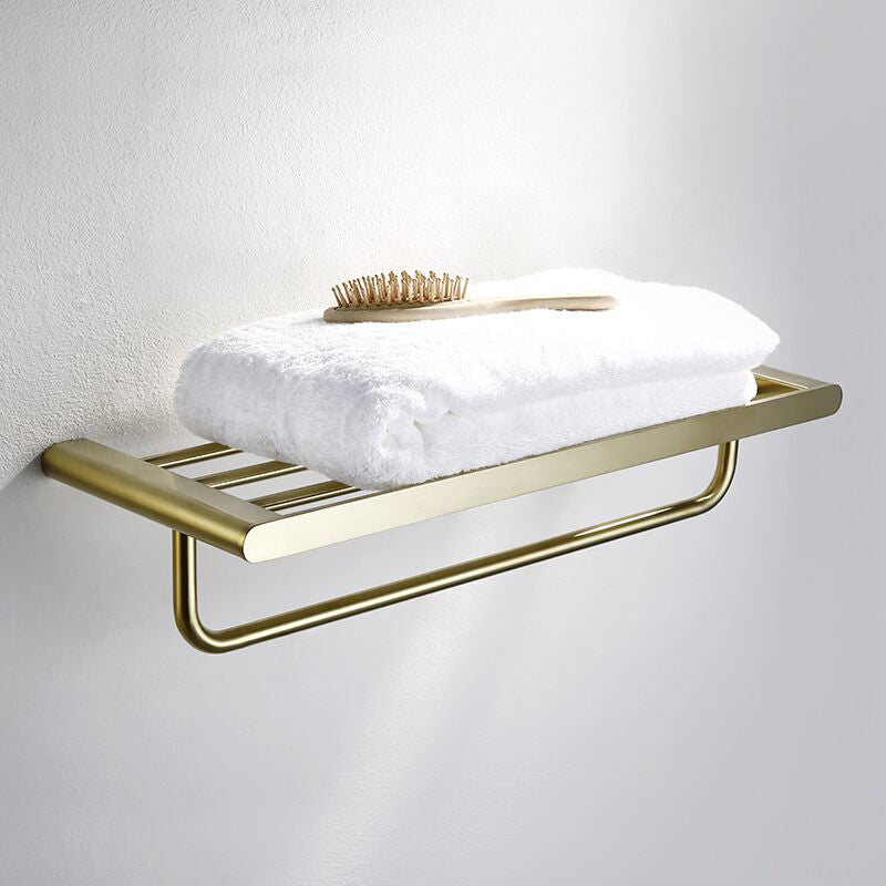 Brushed Brass Metal Bathroom Accessory As Individual Or As a Set Clearhalo 'Bathroom Hardware Sets' 'Bathroom Hardware' 'Bathroom Remodel & Bathroom Fixtures' 'bathroom_hardware_sets' 'Home Improvement' 'home_improvement' 'home_improvement_bathroom_hardware_sets' 7305350