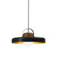 Metal Flat Ceiling Light Modern 1 Head Black Down Lighting Pendant with Wooden Cap Clearhalo 'Ceiling Lights' 'Modern Pendants' 'Modern' 'Pendant Lights' 'Pendants' Lighting' 730550
