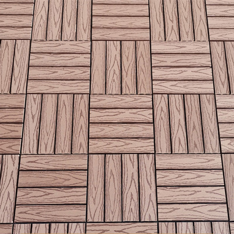 12" X 12" Deck/Patio Flooring Tiles 4-Slat Square for Outdoor Patio Tiles Coffee Embossed Clearhalo 'Home Improvement' 'home_improvement' 'home_improvement_outdoor_deck_tiles_planks' 'Outdoor Deck Tiles & Planks' 'Outdoor Flooring & Tile' 'Outdoor Remodel' 'outdoor_deck_tiles_planks' 7306207