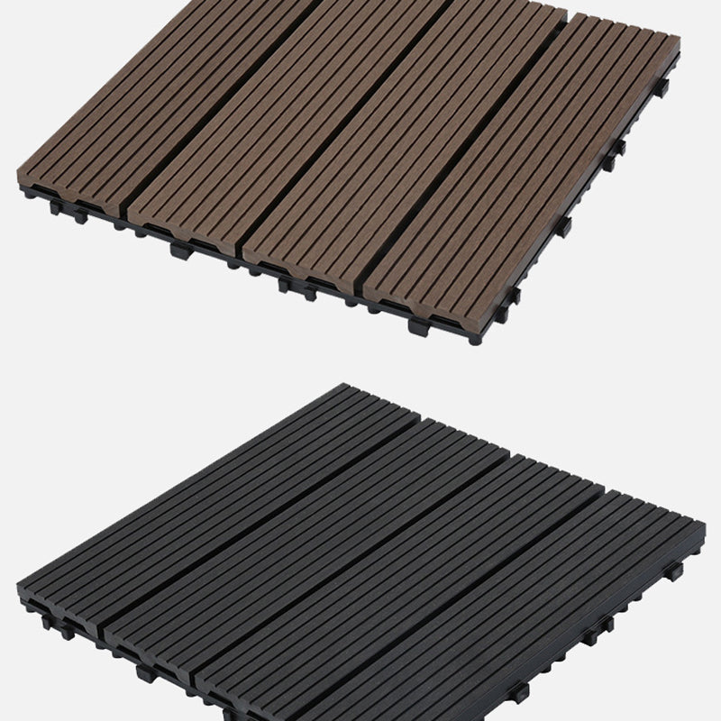 12" X 12" Deck/Patio Flooring Tiles 4-Slat Square for Outdoor Patio Tiles Clearhalo 'Home Improvement' 'home_improvement' 'home_improvement_outdoor_deck_tiles_planks' 'Outdoor Deck Tiles & Planks' 'Outdoor Flooring & Tile' 'Outdoor Remodel' 'outdoor_deck_tiles_planks' 7306217