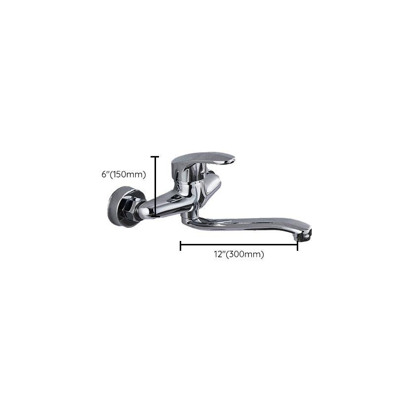 Modern Kitchen Tub Faucet Knob Two Handle Wall Mounted Faucet Clearhalo 'Home Improvement' 'home_improvement' 'home_improvement_kitchen_faucets' 'Kitchen Faucets' 'Kitchen Remodel & Kitchen Fixtures' 'Kitchen Sinks & Faucet Components' 'kitchen_faucets' 7306319