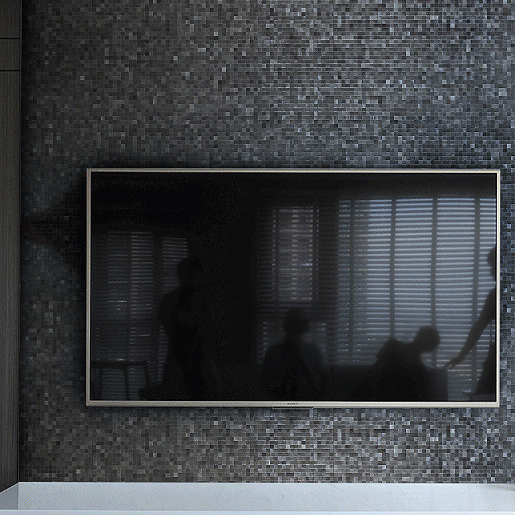 Mosaic Tile Wallpaper Contemporary Peel & Stick Mosaic Tile with Square Shape Black 10-Piece Set Clearhalo 'Flooring 'Home Improvement' 'home_improvement' 'home_improvement_peel_stick_blacksplash' 'Peel & Stick Backsplash Tile' 'peel_stick_blacksplash' 'Walls & Ceilings' Walls and Ceiling' 7306372