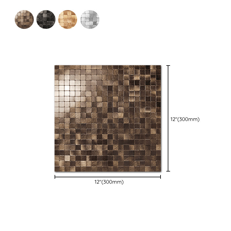 Mosaic Tile Wallpaper Contemporary Peel & Stick Mosaic Tile with Square Shape Clearhalo 'Flooring 'Home Improvement' 'home_improvement' 'home_improvement_peel_stick_blacksplash' 'Peel & Stick Backsplash Tile' 'peel_stick_blacksplash' 'Walls & Ceilings' Walls and Ceiling' 7306385