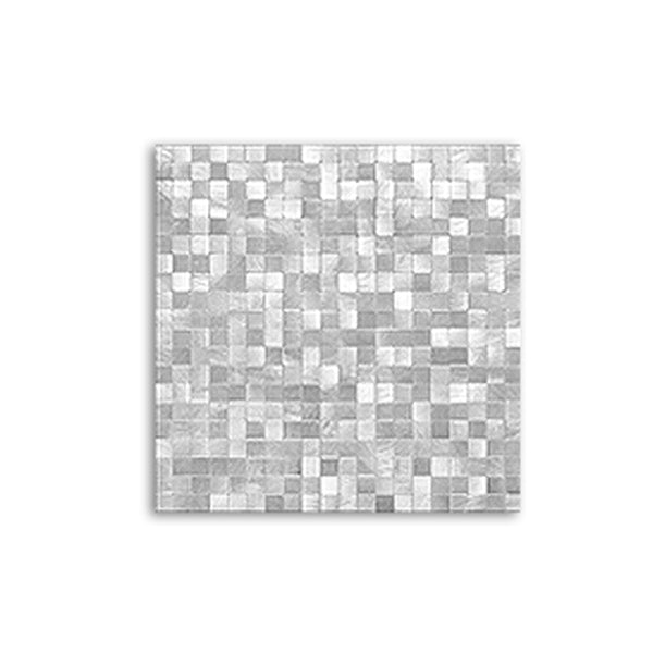 Mosaic Tile Wallpaper Square Shape Peel & Stick Mosaic Tile with Metal Look Silver Clearhalo 'Flooring 'Home Improvement' 'home_improvement' 'home_improvement_peel_stick_blacksplash' 'Peel & Stick Backsplash Tile' 'peel_stick_blacksplash' 'Walls & Ceilings' Walls and Ceiling' 7306394