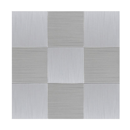 Subway Tile Wallpaper Contemporary Peel and Stick Wall Tile with Metal Look Silver Gray Clearhalo 'Flooring 'Home Improvement' 'home_improvement' 'home_improvement_peel_stick_blacksplash' 'Peel & Stick Backsplash Tile' 'peel_stick_blacksplash' 'Walls & Ceilings' Walls and Ceiling' 7306407