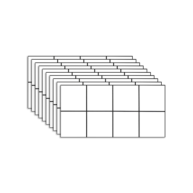 Field Tile Wallpaper Waterproof Peel and Stick Wall Tile with Rectangular Shape White Inner 1' x 2' 10-Piece Set Clearhalo 'Flooring 'Home Improvement' 'home_improvement' 'home_improvement_peel_stick_blacksplash' 'Peel & Stick Backsplash Tile' 'peel_stick_blacksplash' 'Walls & Ceilings' Walls and Ceiling' 7306422