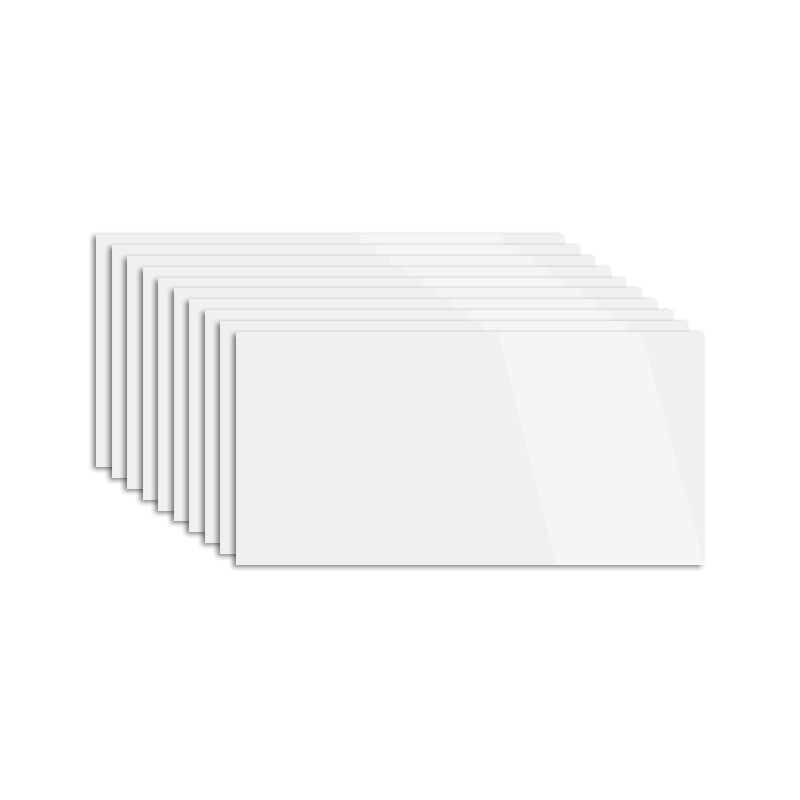 Field Tile Wallpaper Waterproof Peel and Stick Wall Tile with Rectangular Shape Gloss White 1'6" x 3' 10-Piece Set Clearhalo 'Flooring 'Home Improvement' 'home_improvement' 'home_improvement_peel_stick_blacksplash' 'Peel & Stick Backsplash Tile' 'peel_stick_blacksplash' 'Walls & Ceilings' Walls and Ceiling' 7306437