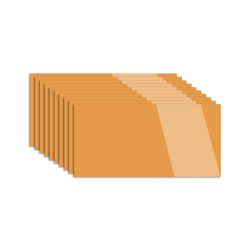 Field Tile Wallpaper Waterproof Peel and Stick Wall Tile with Rectangular Shape Orange 1'6" x 3' 10-Piece Set Clearhalo 'Flooring 'Home Improvement' 'home_improvement' 'home_improvement_peel_stick_blacksplash' 'Peel & Stick Backsplash Tile' 'peel_stick_blacksplash' 'Walls & Ceilings' Walls and Ceiling' 7306441