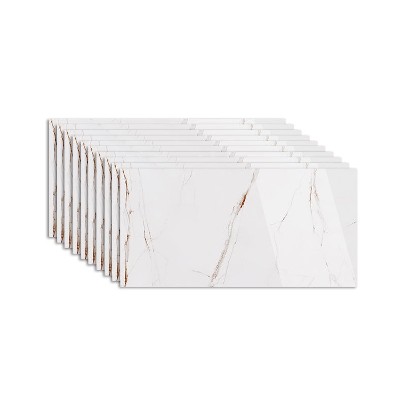 Field Tile Wallpaper Waterproof Peel and Stick Wall Tile with Rectangular Shape White-Brown 1'6" x 3' 10-Piece Set Clearhalo 'Flooring 'Home Improvement' 'home_improvement' 'home_improvement_peel_stick_blacksplash' 'Peel & Stick Backsplash Tile' 'peel_stick_blacksplash' 'Walls & Ceilings' Walls and Ceiling' 7306443