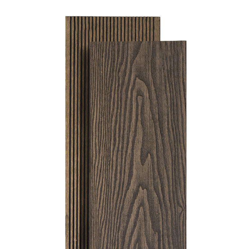 Modern Style Wood Flooring Rectangle Non-slip Outdoor Wood Flooring Coffee 118"L x 6"W x 0.9"H Clearhalo 'Flooring 'Hardwood Flooring' 'hardwood_flooring' 'Home Improvement' 'home_improvement' 'home_improvement_hardwood_flooring' Walls and Ceiling' 7306519