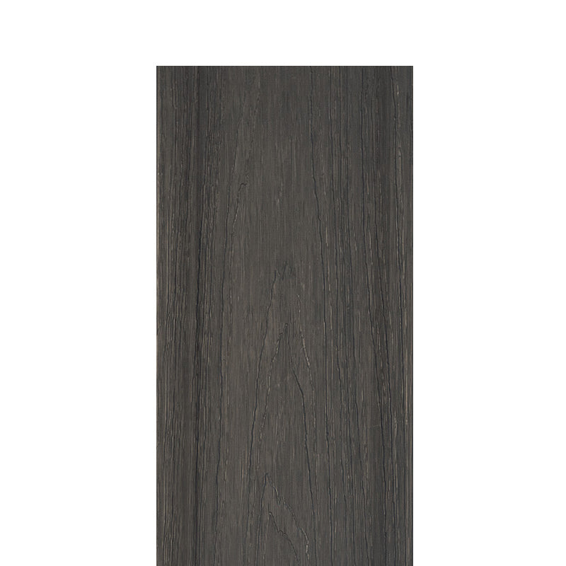 Modern Style Wood Flooring Rectangle Non-slip Outdoor Wood Flooring Dark Gray 118"L x 6"W x 0.9"H Clearhalo 'Flooring 'Hardwood Flooring' 'hardwood_flooring' 'Home Improvement' 'home_improvement' 'home_improvement_hardwood_flooring' Walls and Ceiling' 7306531