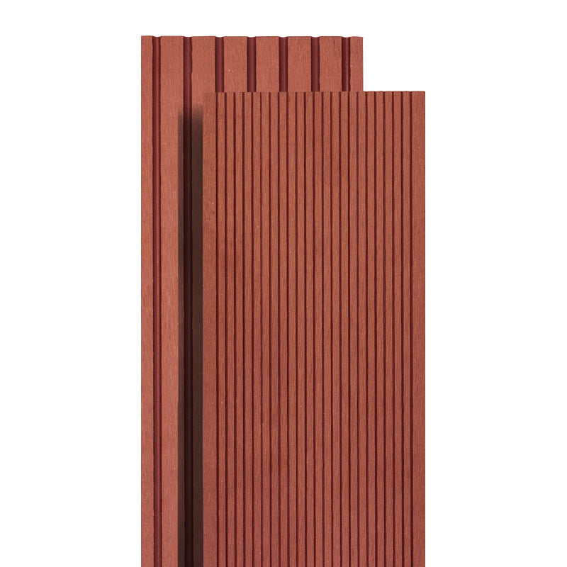 Outdoor WPC Flooring Rectangle Modern Style Nail Wood Flooring Light Red 118"L x 6"W x 1"H Clearhalo 'Flooring 'Hardwood Flooring' 'hardwood_flooring' 'Home Improvement' 'home_improvement' 'home_improvement_hardwood_flooring' Walls and Ceiling' 7306540