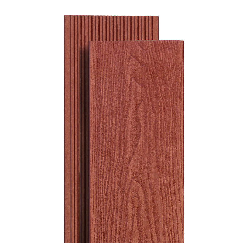 Outdoor WPC Flooring Rectangle Modern Style Nail Wood Flooring Light Red 118"L x 6"W x 0.9"H Clearhalo 'Flooring 'Hardwood Flooring' 'hardwood_flooring' 'Home Improvement' 'home_improvement' 'home_improvement_hardwood_flooring' Walls and Ceiling' 7306547