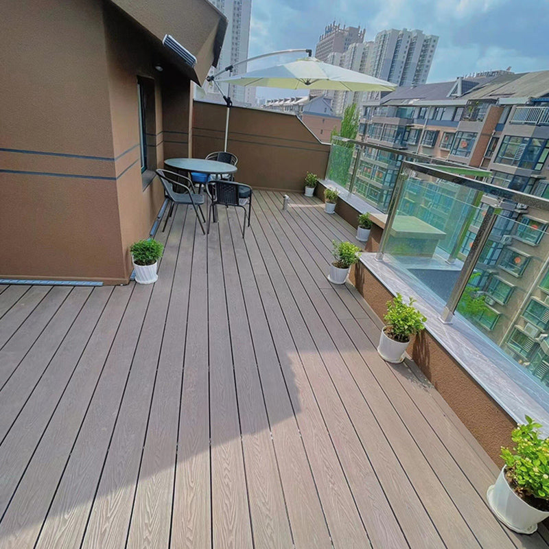 Outdoor WPC Flooring Rectangle Modern Style Nail Wood Flooring Clearhalo 'Flooring 'Hardwood Flooring' 'hardwood_flooring' 'Home Improvement' 'home_improvement' 'home_improvement_hardwood_flooring' Walls and Ceiling' 7306550