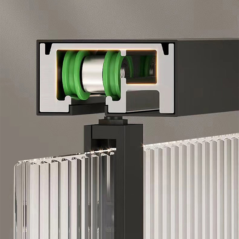 Tempered Glass Single Sliding Shower Bath Door Transparent Metal Framed Shower Door Clearhalo 'Bathroom Remodel & Bathroom Fixtures' 'Home Improvement' 'home_improvement' 'home_improvement_shower_tub_doors' 'Shower and Tub Doors' 'shower_tub_doors' 'Showers & Bathtubs' 7306699