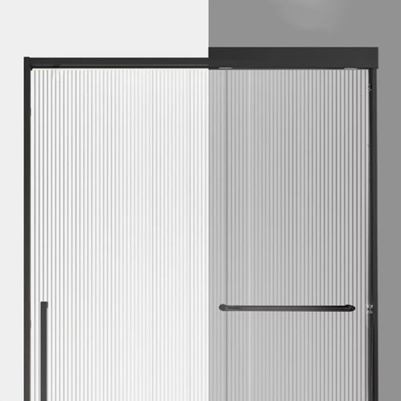 Tempered Glass Single Sliding Shower Bath Door Transparent Metal Framed Shower Door Clearhalo 'Bathroom Remodel & Bathroom Fixtures' 'Home Improvement' 'home_improvement' 'home_improvement_shower_tub_doors' 'Shower and Tub Doors' 'shower_tub_doors' 'Showers & Bathtubs' 7306701