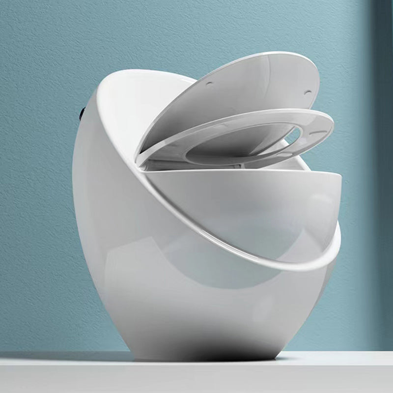 Contemporary Siphon Jet Toilet Bowl Floor Mounted Urine Toilet for Washroom White 16" Clearhalo 'Bathroom Remodel & Bathroom Fixtures' 'Home Improvement' 'home_improvement' 'home_improvement_toilets' 'Toilets & Bidets' 'Toilets' 7307139
