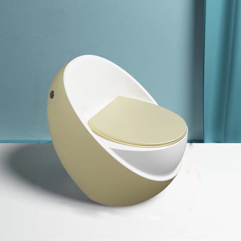 Contemporary Siphon Jet Toilet Bowl Floor Mounted Urine Toilet for Washroom Khaki Clearhalo 'Bathroom Remodel & Bathroom Fixtures' 'Home Improvement' 'home_improvement' 'home_improvement_toilets' 'Toilets & Bidets' 'Toilets' 7307142