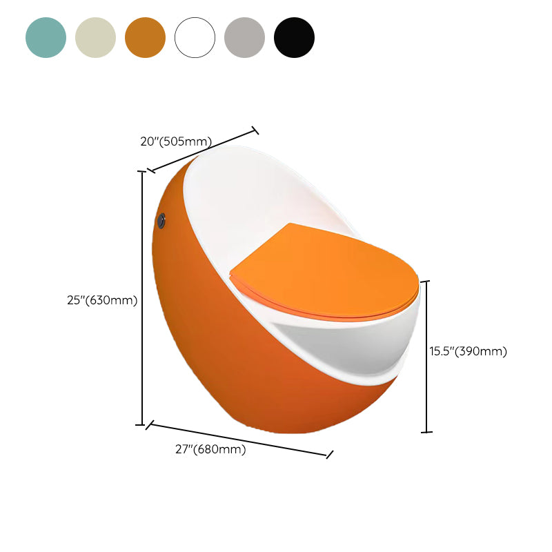 Contemporary Siphon Jet Toilet Bowl Floor Mounted Urine Toilet for Washroom Clearhalo 'Bathroom Remodel & Bathroom Fixtures' 'Home Improvement' 'home_improvement' 'home_improvement_toilets' 'Toilets & Bidets' 'Toilets' 7307152