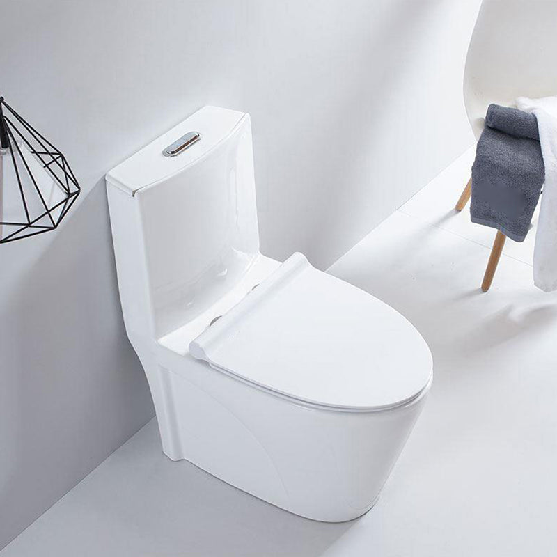 Contemporary White Ceramic Toilet Bowl Floor Mount Urine Toilet for Washroom UF 15"L x 26.8"W x 30.7"H Clearhalo 'Bathroom Remodel & Bathroom Fixtures' 'Home Improvement' 'home_improvement' 'home_improvement_toilets' 'Toilets & Bidets' 'Toilets' 7307173