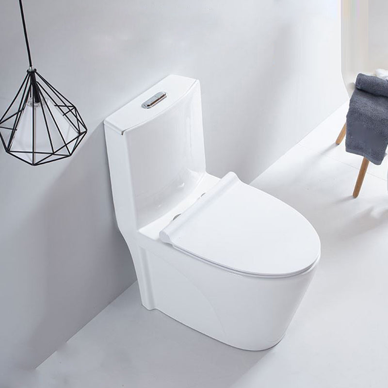 Contemporary White Ceramic Toilet Bowl Floor Mount Urine Toilet for Washroom Plastic 15"L x 26.8"W x 30.7"H Clearhalo 'Bathroom Remodel & Bathroom Fixtures' 'Home Improvement' 'home_improvement' 'home_improvement_toilets' 'Toilets & Bidets' 'Toilets' 7307174