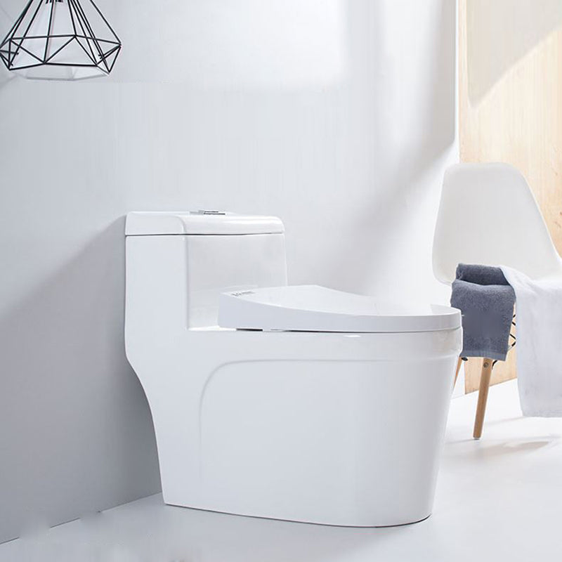 Contemporary White Ceramic Toilet Bowl Floor Mount Urine Toilet for Washroom Plastic 15"L x 28"W x 26"H Clearhalo 'Bathroom Remodel & Bathroom Fixtures' 'Home Improvement' 'home_improvement' 'home_improvement_toilets' 'Toilets & Bidets' 'Toilets' 7307176